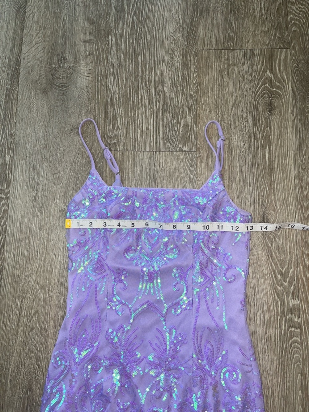 Jules & Cleo Lavender Sequin Dress short sparkly prom dance homecoming 4 purple - Picture 4 of 8